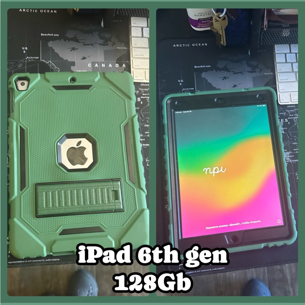 Apple iPad 6th Gen 128GB Green Case